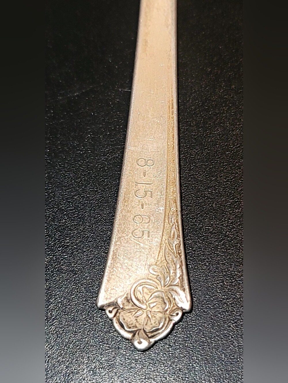 15.9g HEIRLOOM STERLING "Damask Rose" by Oneida Infant Feeding Spoon 5 5/8" - Picture 5 of 5